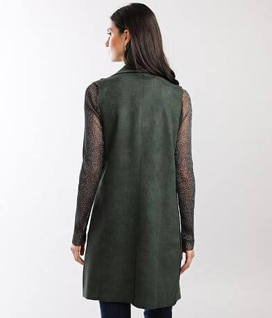Anna Cai Faux Suede Vest BACK