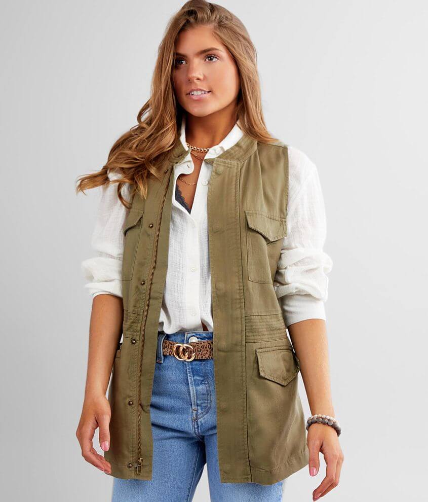 BKE Quilted Canvas Vest - Women's Coats/Jackets in Vetiver