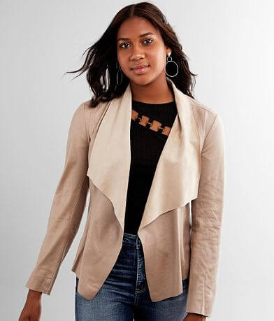 faux leather flyaway jacket jackets bke suede