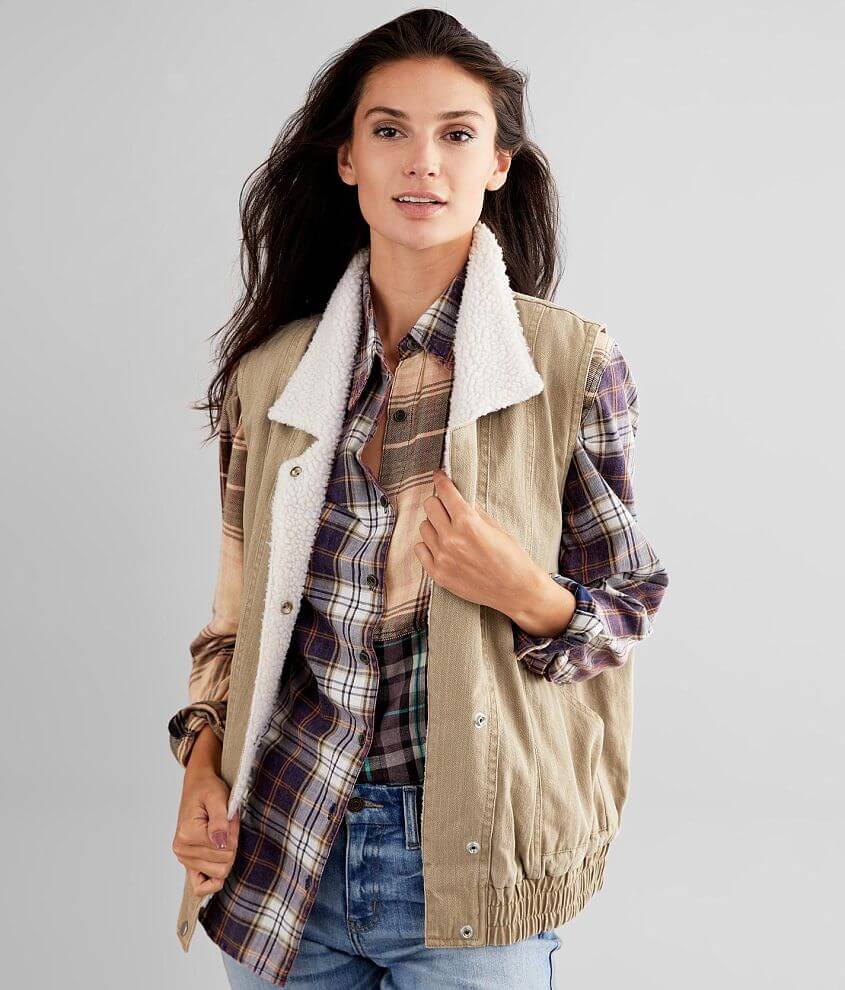 BKE Quilted Canvas Vest - Women's Coats/Jackets in Vetiver