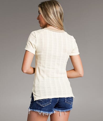 BKE Open Weave Henley BACK