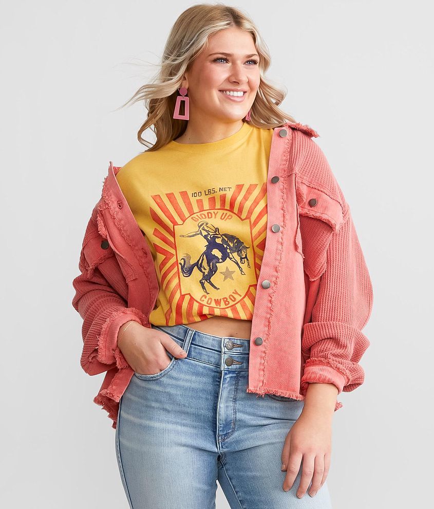 Red Oversized Denim Jacket