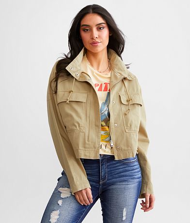 BKE Boxy Collared Jacket FULL_LEFT_SIDE