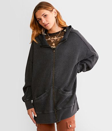 Gilded Intent Washed Thermal Hoodie full right side view