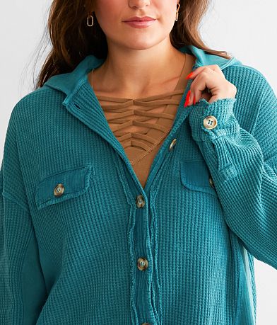 BKE Hooded Waffle Knit Shirt MISC_DETAIL_1