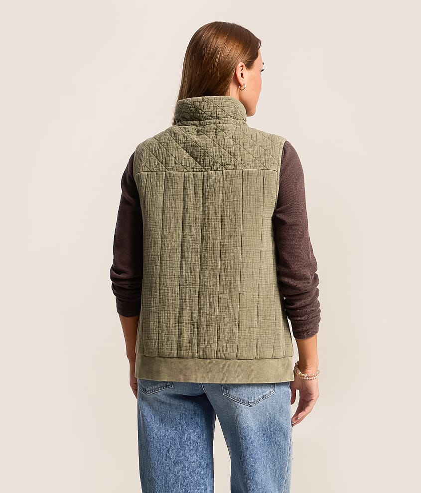 Crinkle Quilted Vest - thumbnail 3