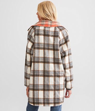 BKE Reversible Plaid Jacket BACK