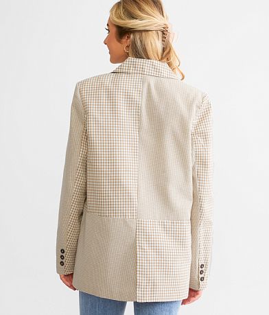 Willow &amp; Root Mixed Plaid Blazer BACK