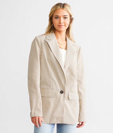 Willow &amp; Root Mixed Plaid Blazer FULL_RIGHT_SIDE