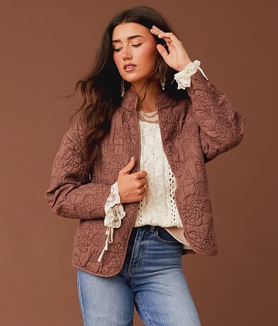 Gimmicks Quilted Flyaway Jacket front view