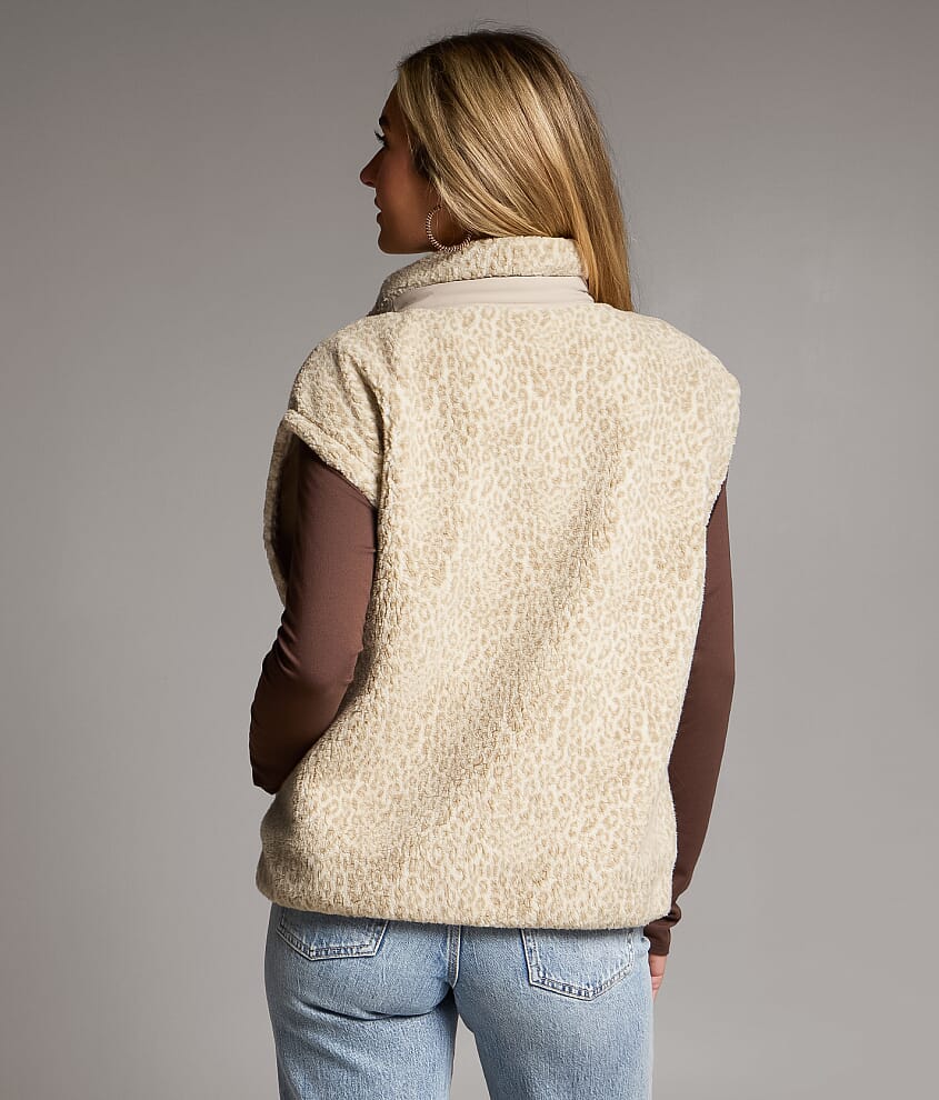 Leopard Sherpa Vest