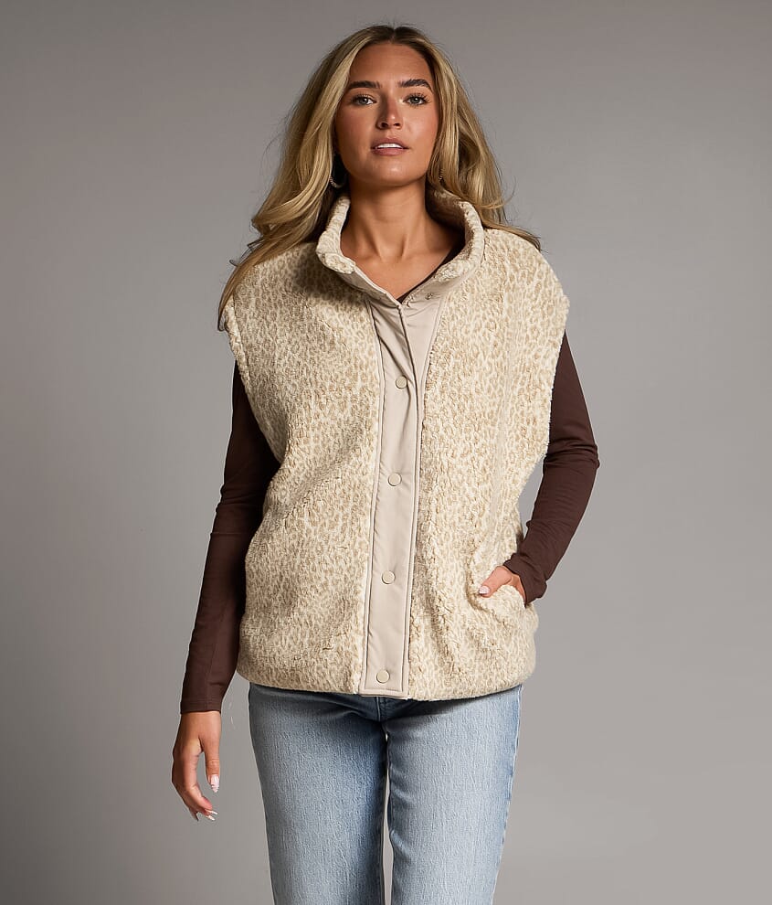 Leopard Sherpa Vest