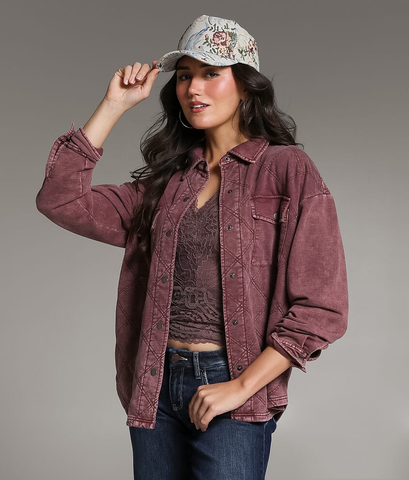 Quilted Knit Shacket - thumbnail 6