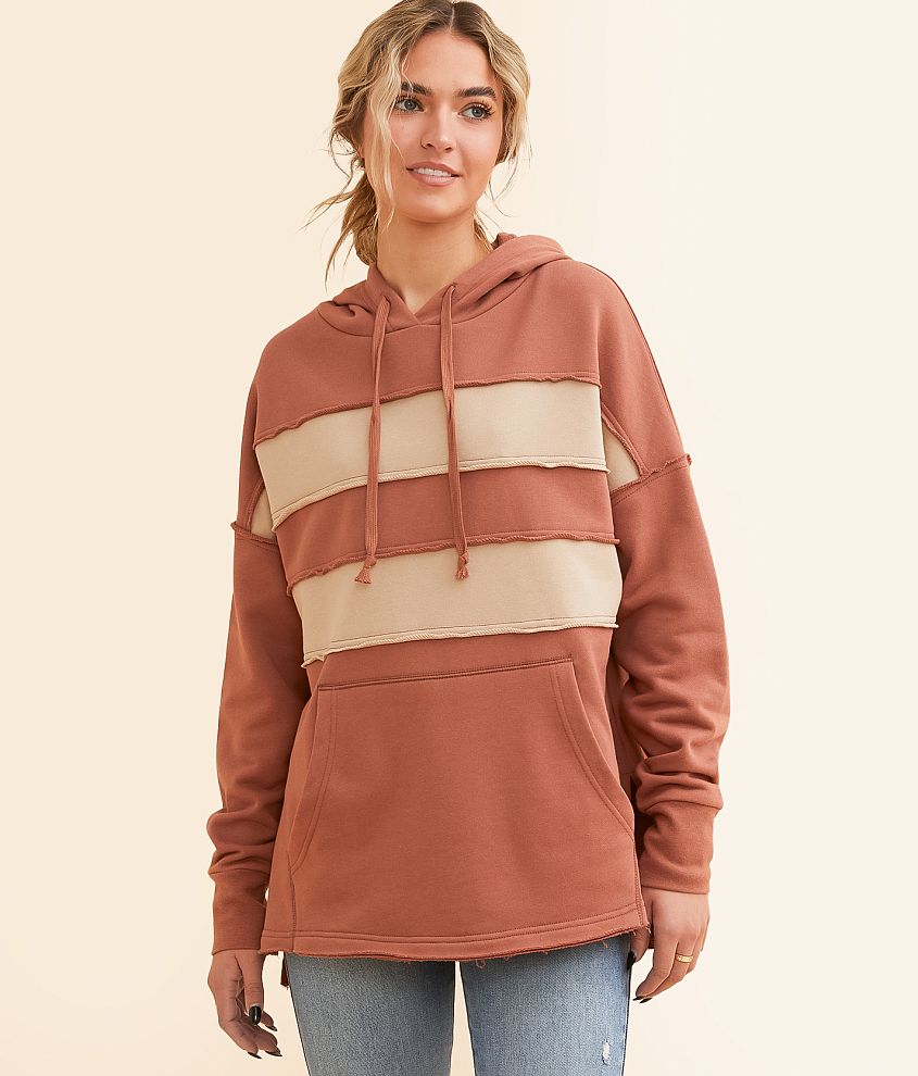 BKE Color Block Hooded Sweatshirt front view