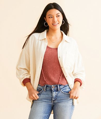 BKE Textured Shirt front view