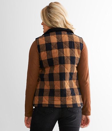 BKE Buffalo Plaid Vest BACK