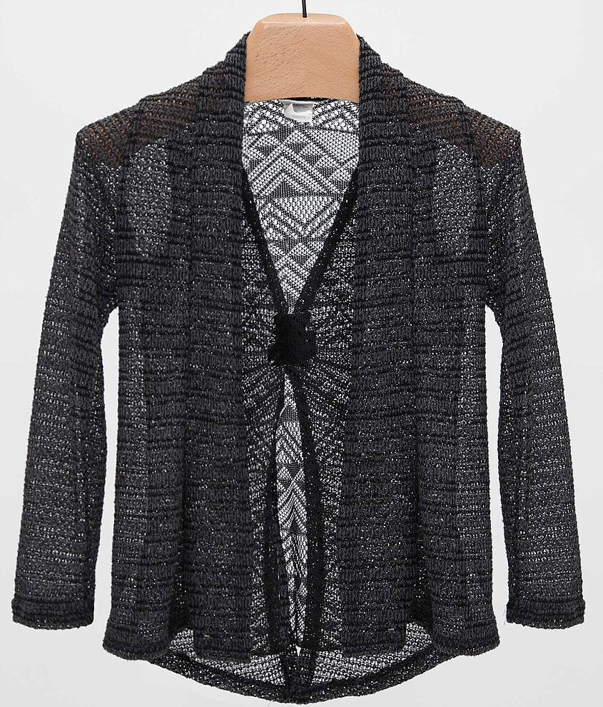 Girls - Daytrip Open Weave Cardigan front view
