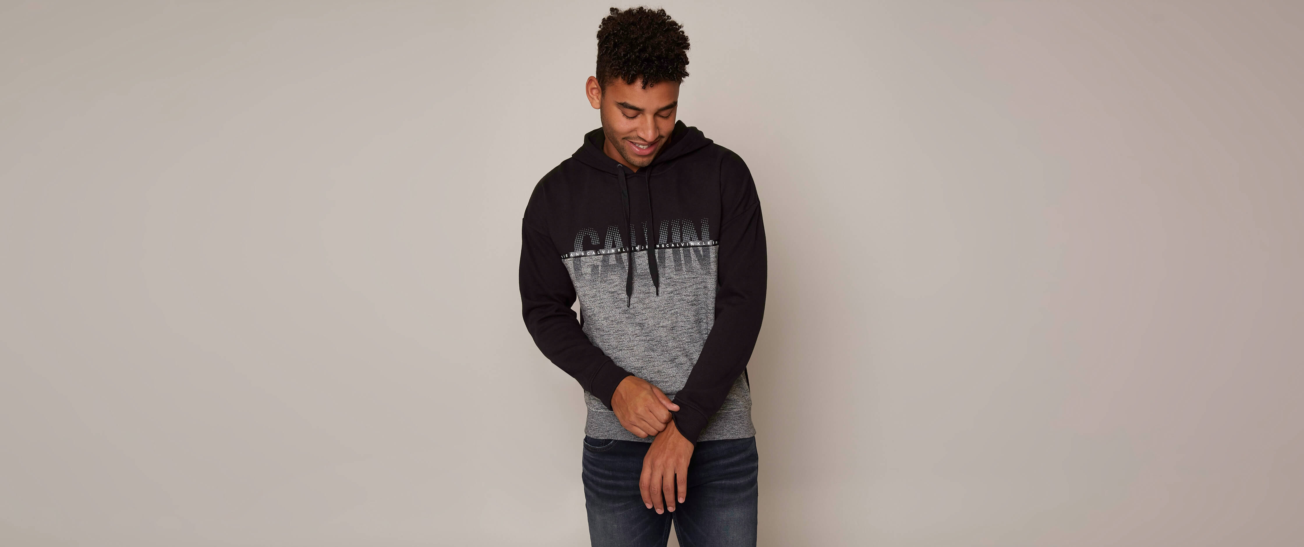 Calvin Klein Colorblock Hoodie Clothing in Black Buckle