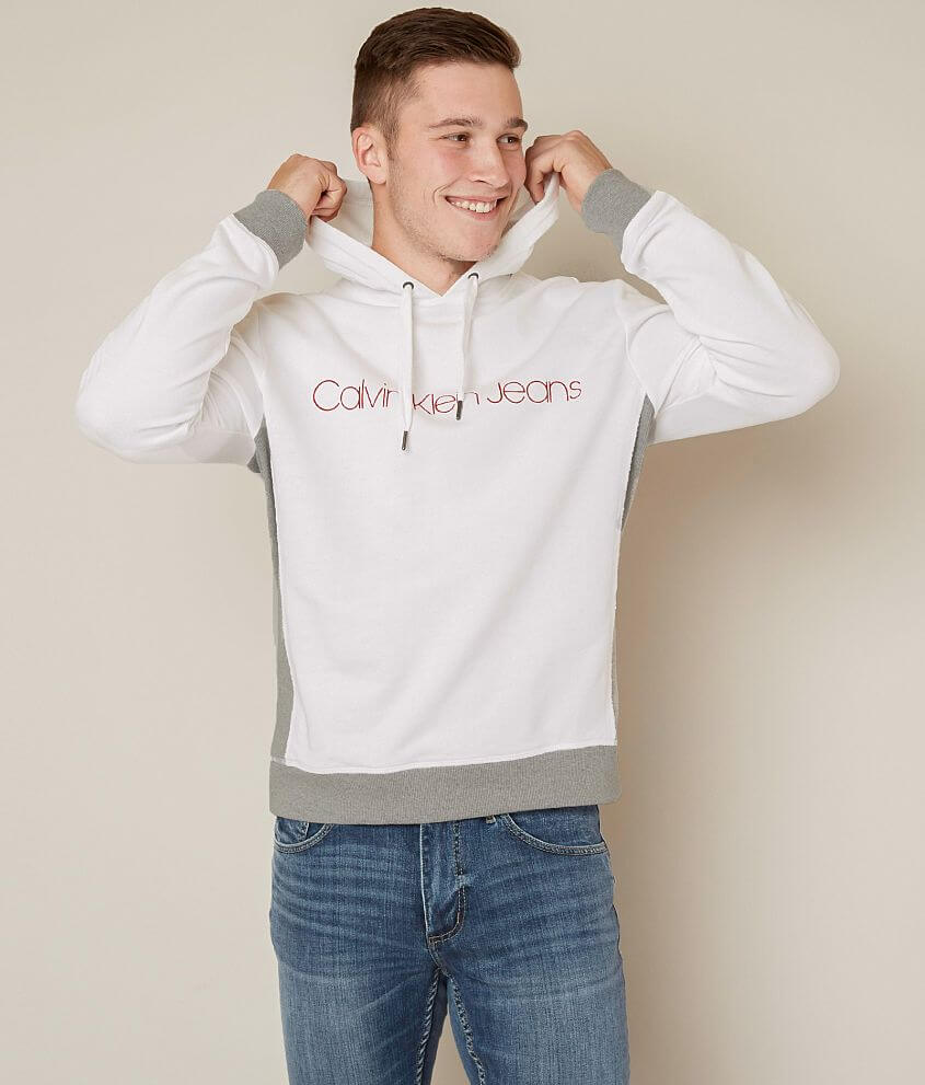 Calvin Klein Color Block Hooded Sweatshirt front view