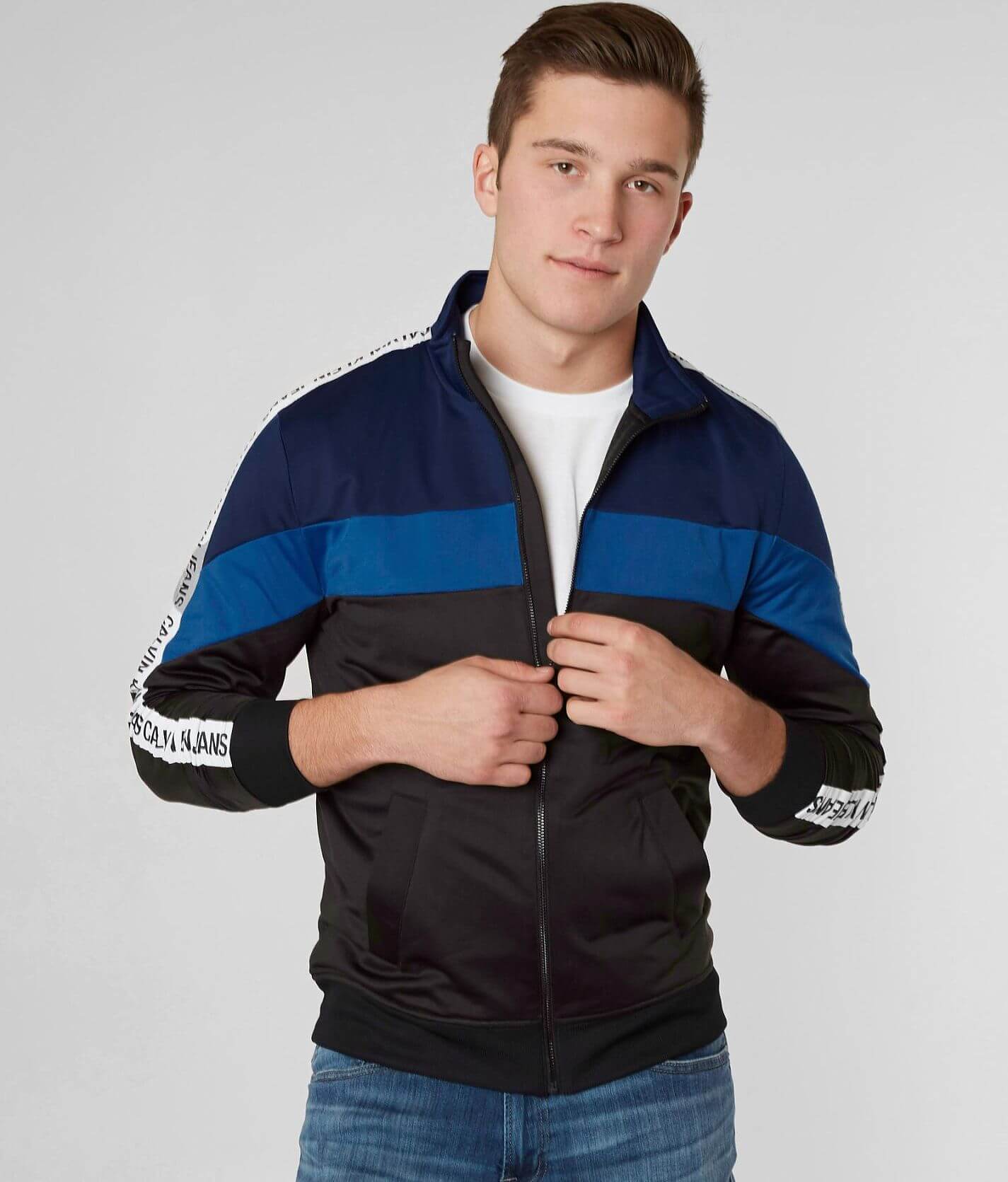 Calvin Klein Tricot Track Jacket - Men's Coats/Jackets in Black | Buckle