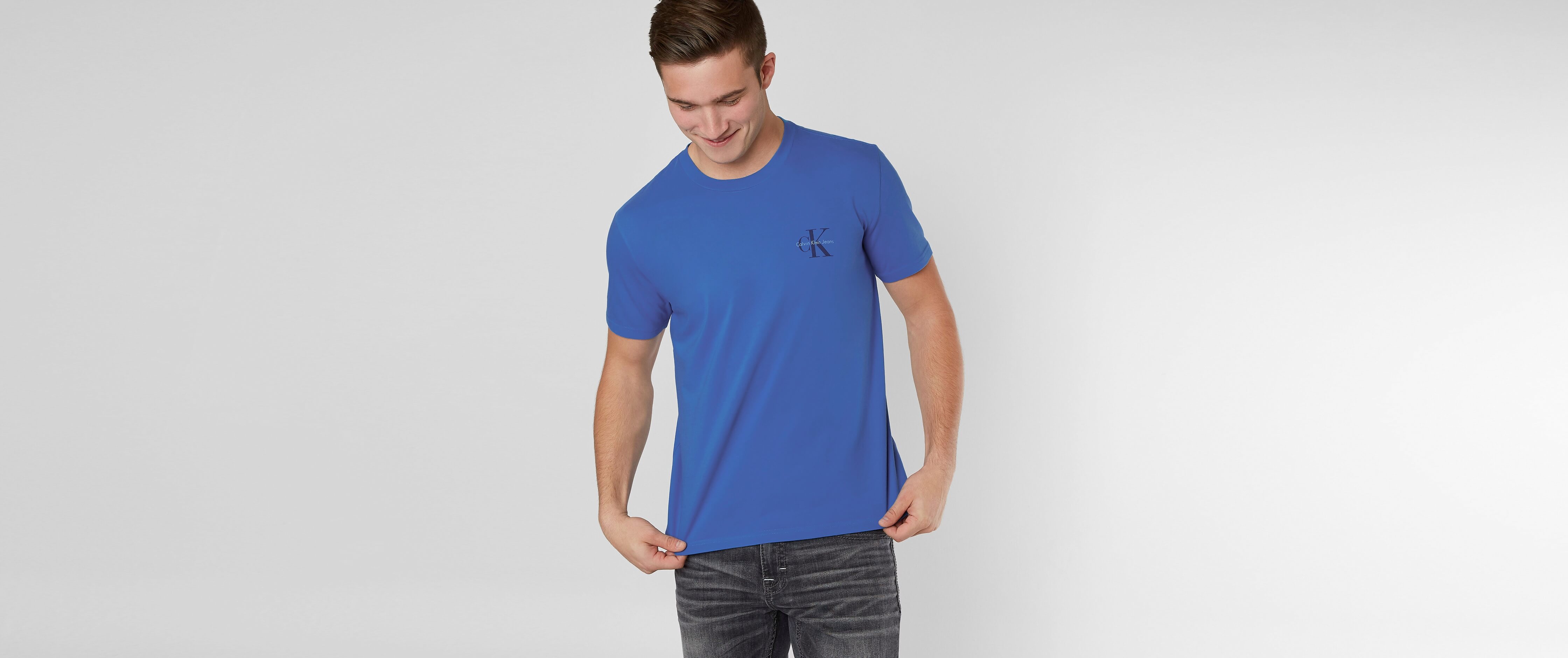 calvin klein blue t shirt