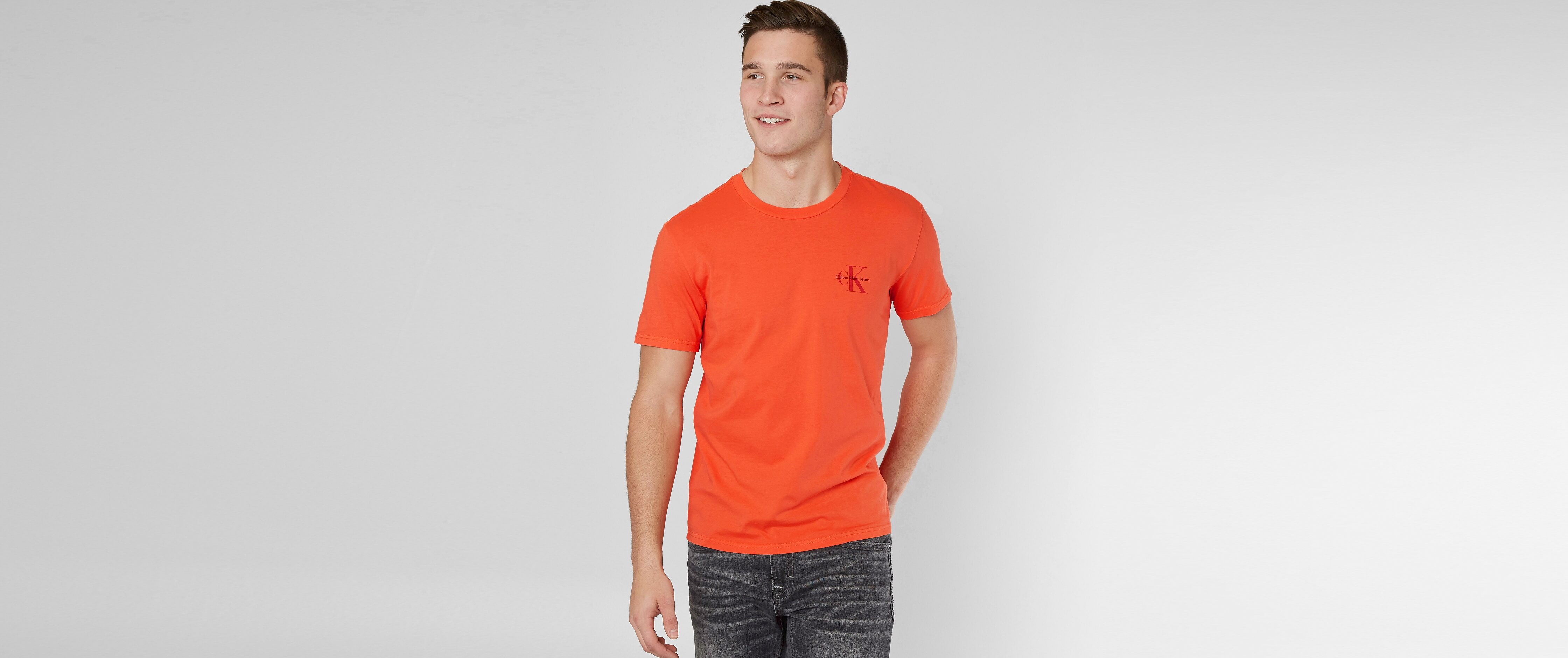 calvin klein shirt orange