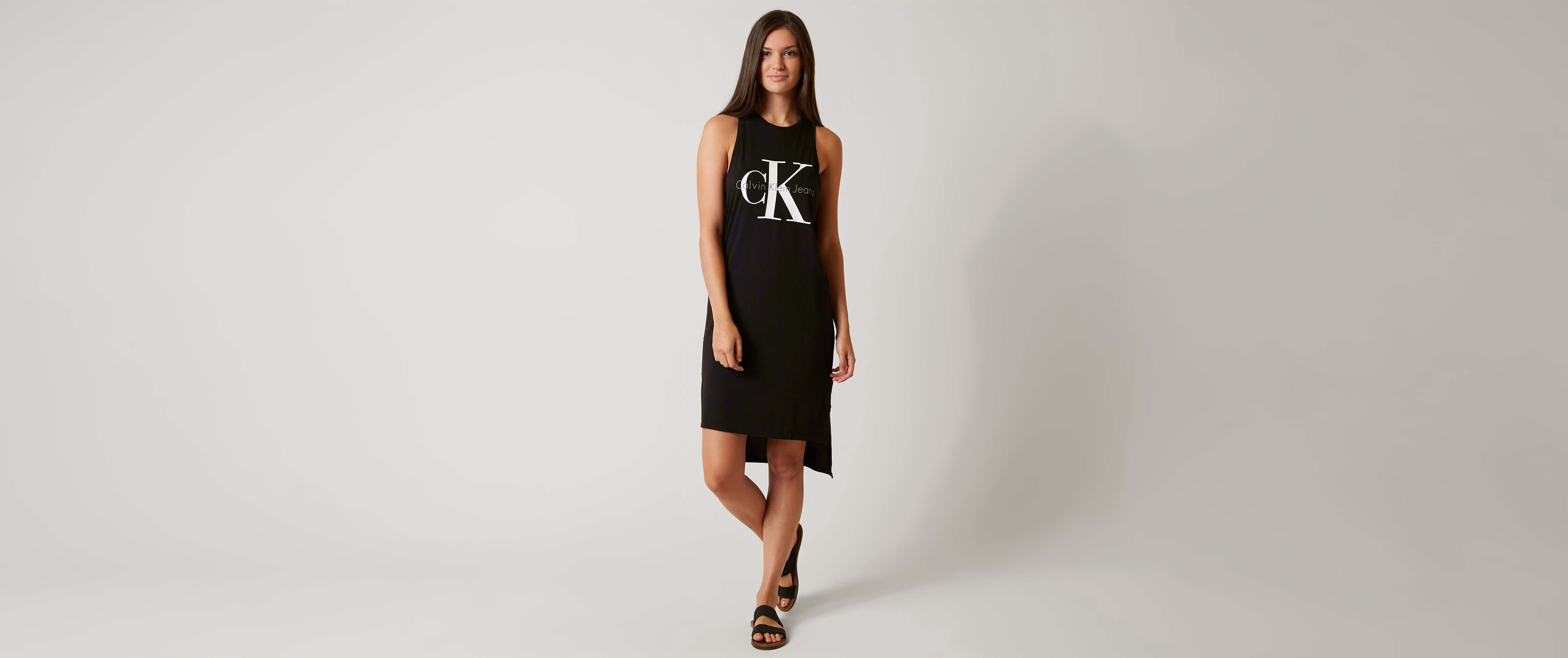 calvin klein logo tank dress