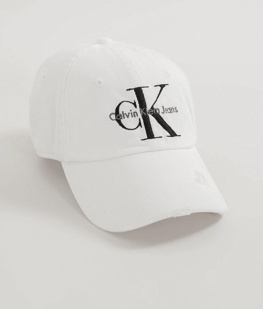 Calvin Klein Destructed Baseball Hat - Women's Hats in Off White | Buckle