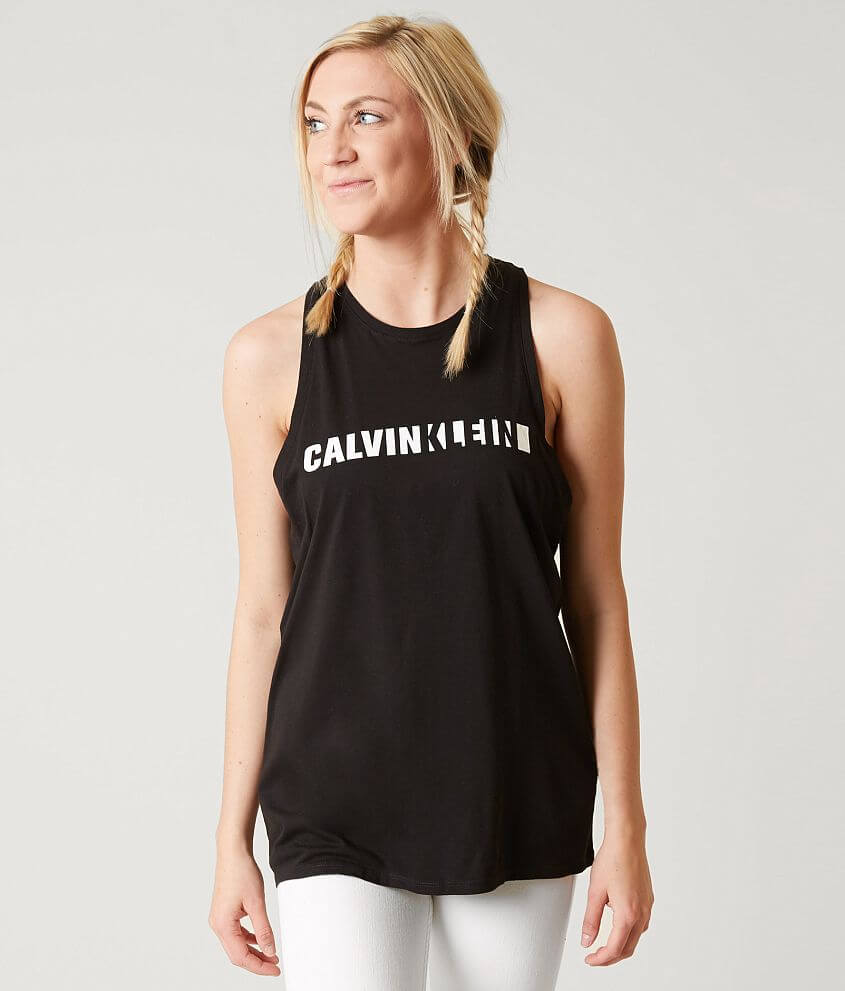 Calvin Klein Logo Tank Top - Women's Tank Tops in Black | Buckle