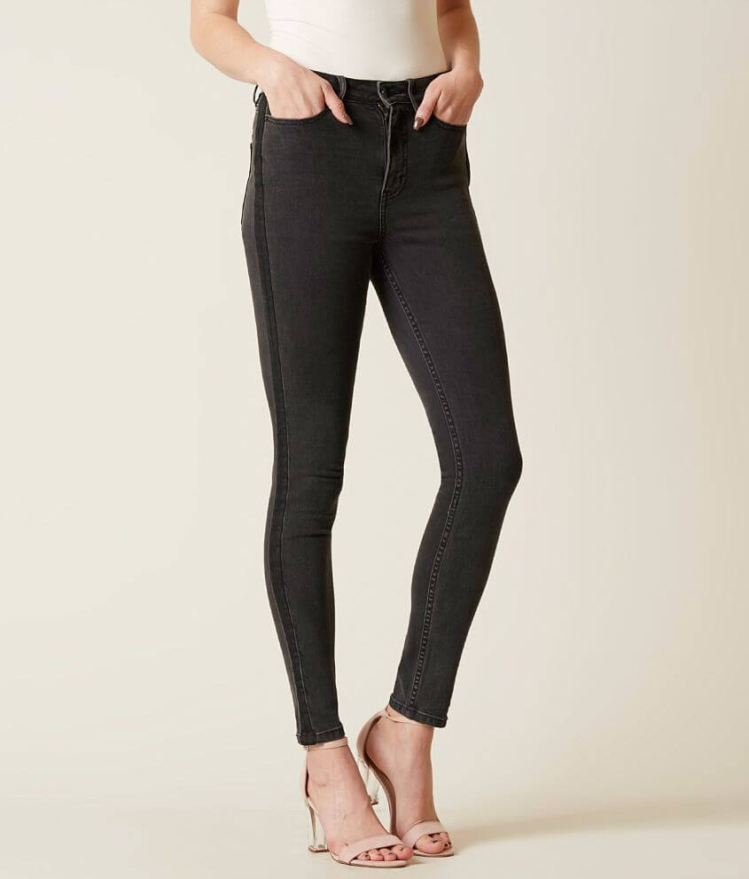 Calvin Klein Black Tux High Rise Legging Jean front view