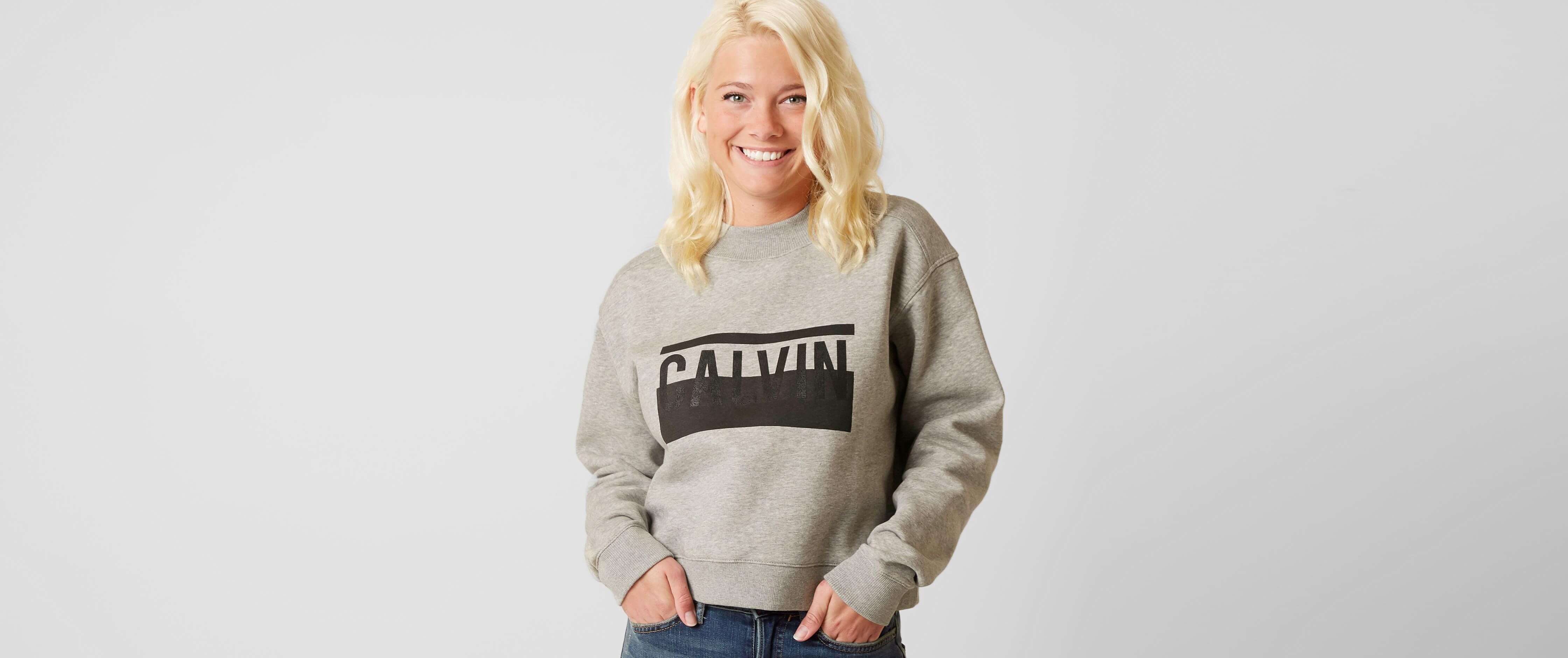 calvin klein women's grey sweatshirt