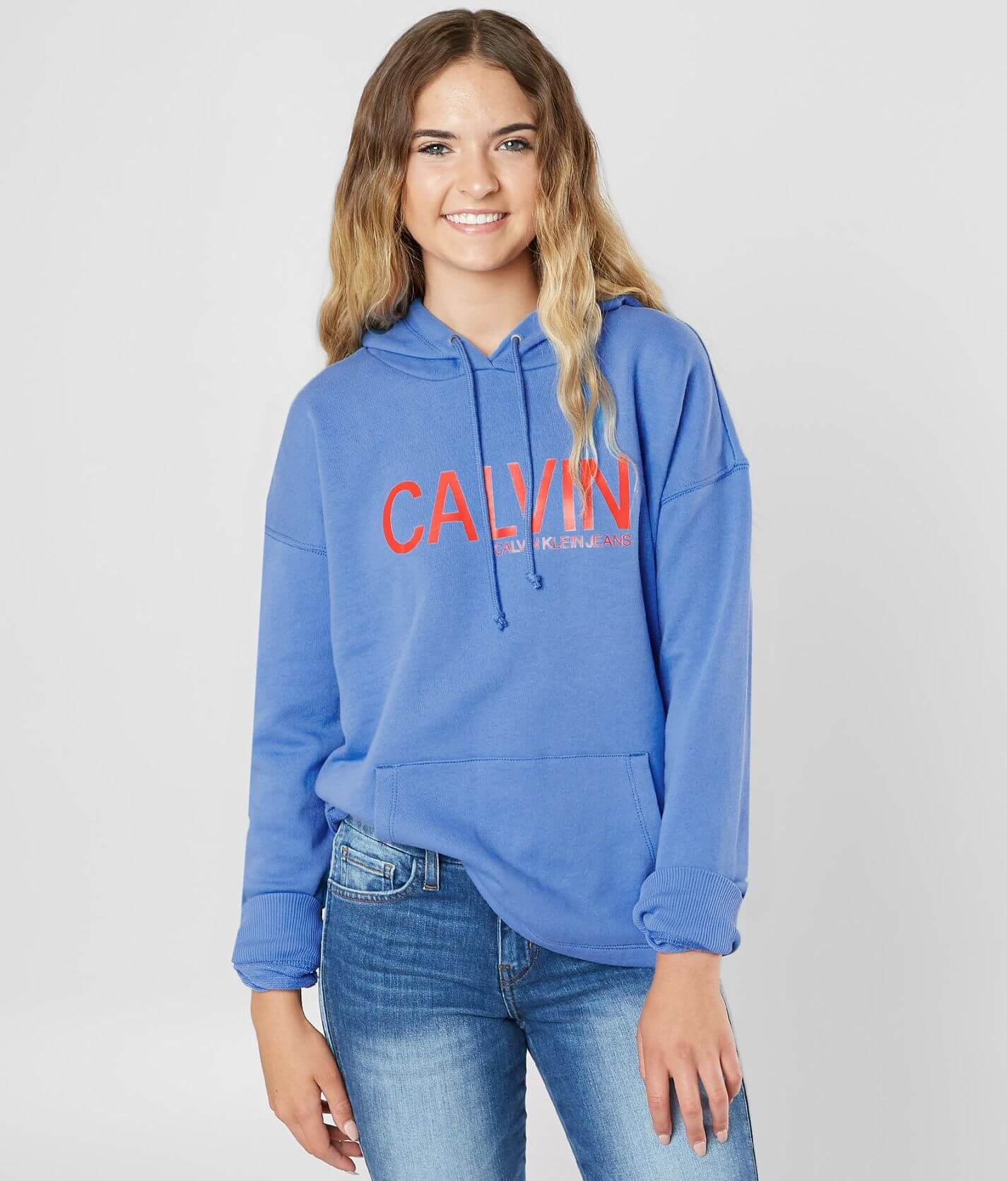 Calvin Klein Logo Hooded Sweatshirt - Women's Sweatshirts in Regatta |  Buckle
