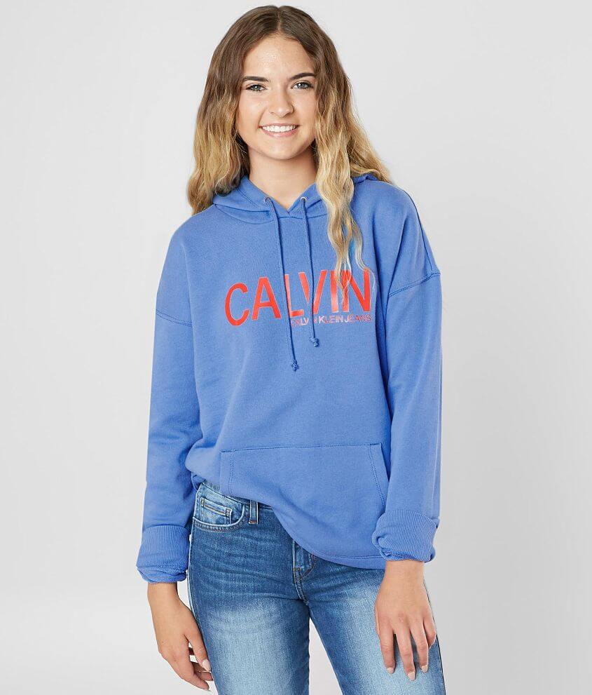 Calvin Klein Logo Hooded Sweatshirt front view