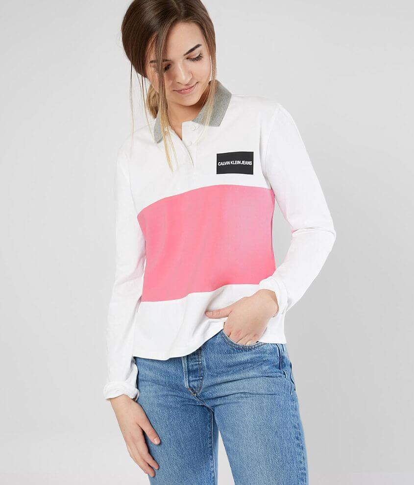 Calvin Klein Color Block Polo front view