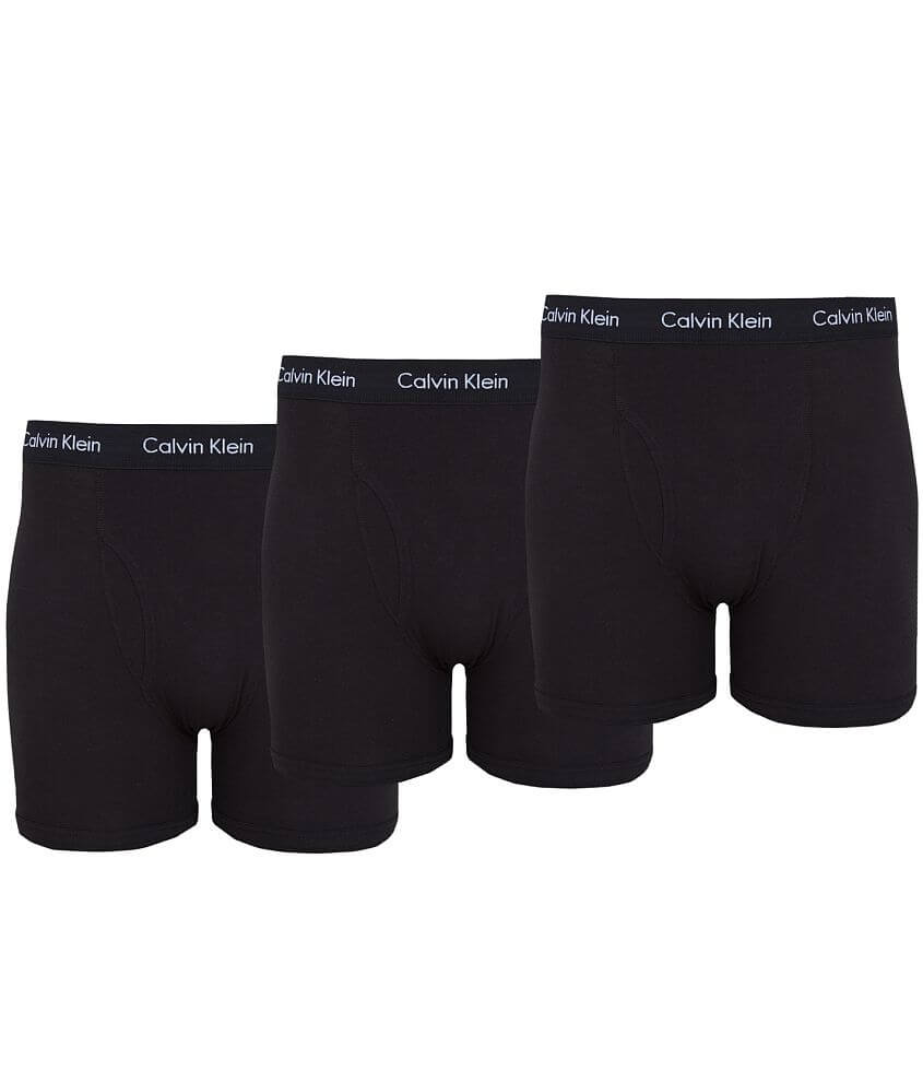 Calvin Klein 3 Pack Stretch Boxer Briefs - Men's Boxers in Black