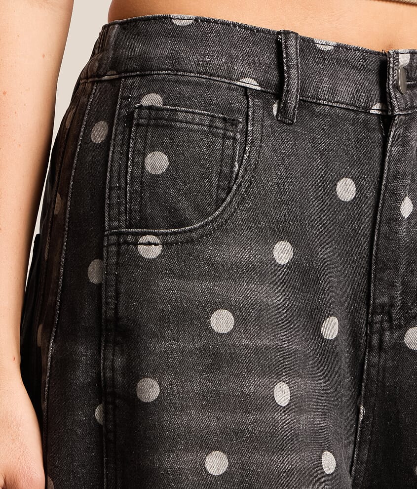 High Rise Polka Dot Barrel Pant - thumbnail 6