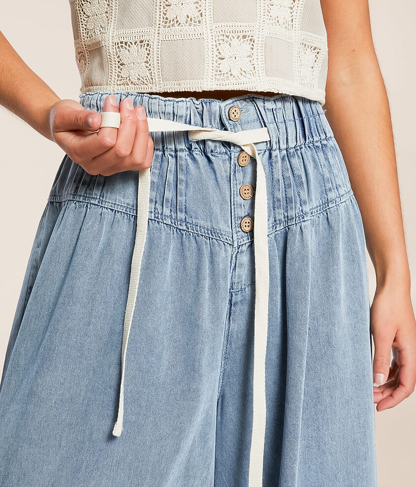 Pleated Wide Leg Trouser Jean - thumbnail 5