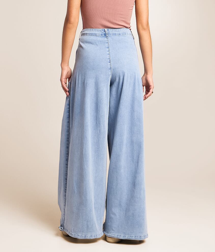 High Rise Wide Leg Cinch Stretch Pant