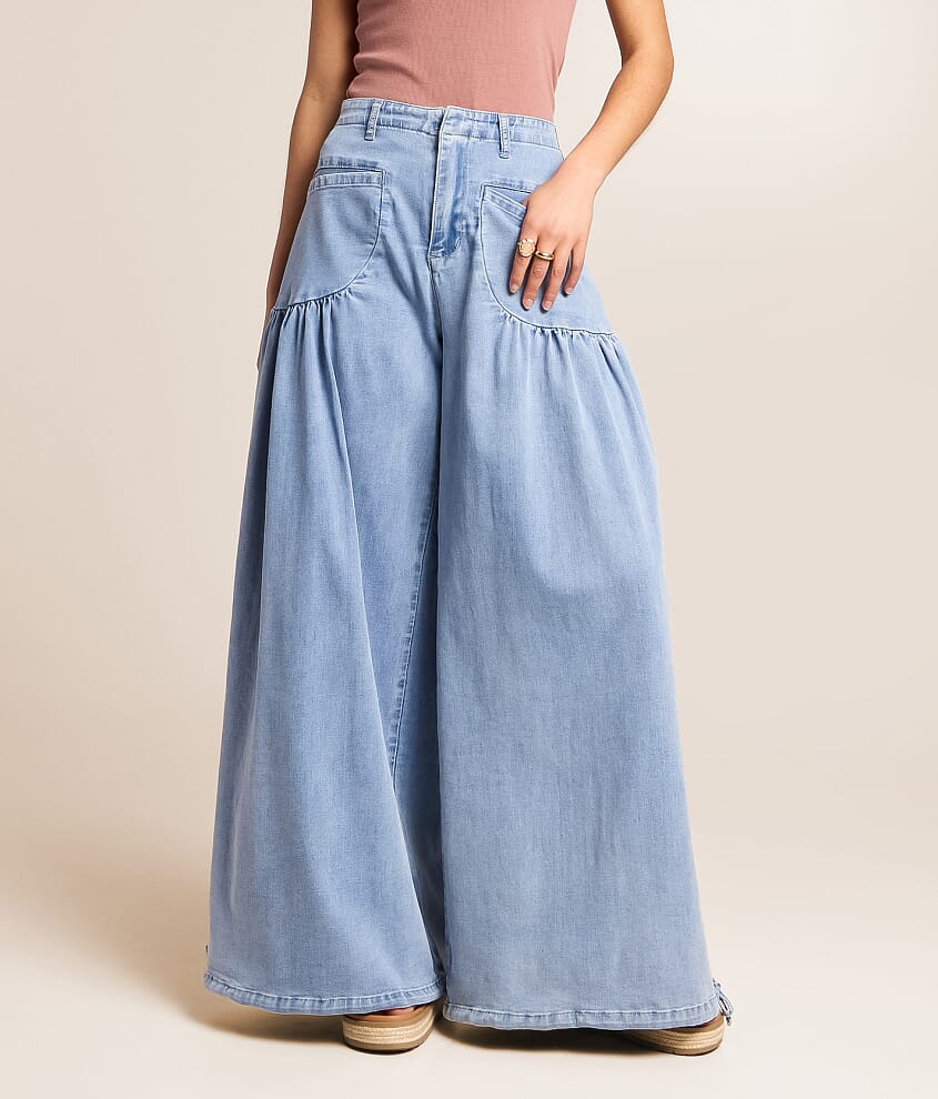 High Rise Wide Leg Cinch Stretch Pant