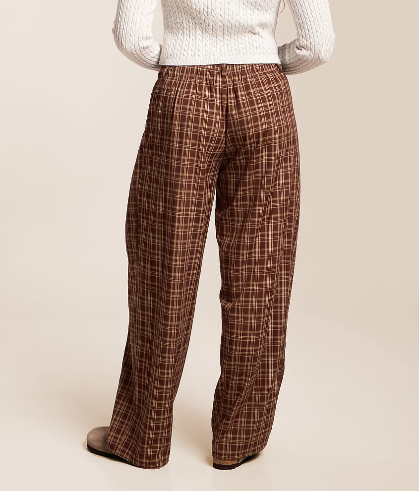 Plaid Wide Leg Pant