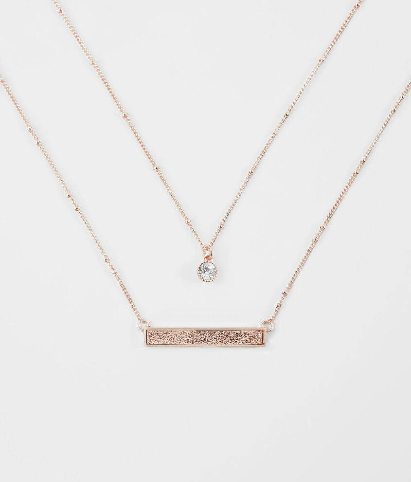 Rhinestone store bar necklace