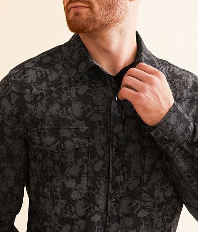 Canyon of Heroes Skulls Denim Stretch Shirt misc detail 1 view