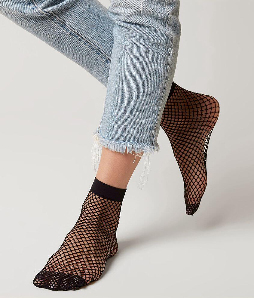 Capelli of New York Fishnet Socks front view