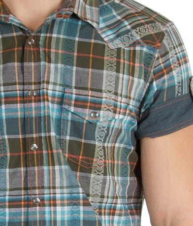 Vintage Red Lacebark Madras Shirt FRONT_DETAIL