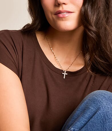 Glitz Cross Necklace thumbnail 4