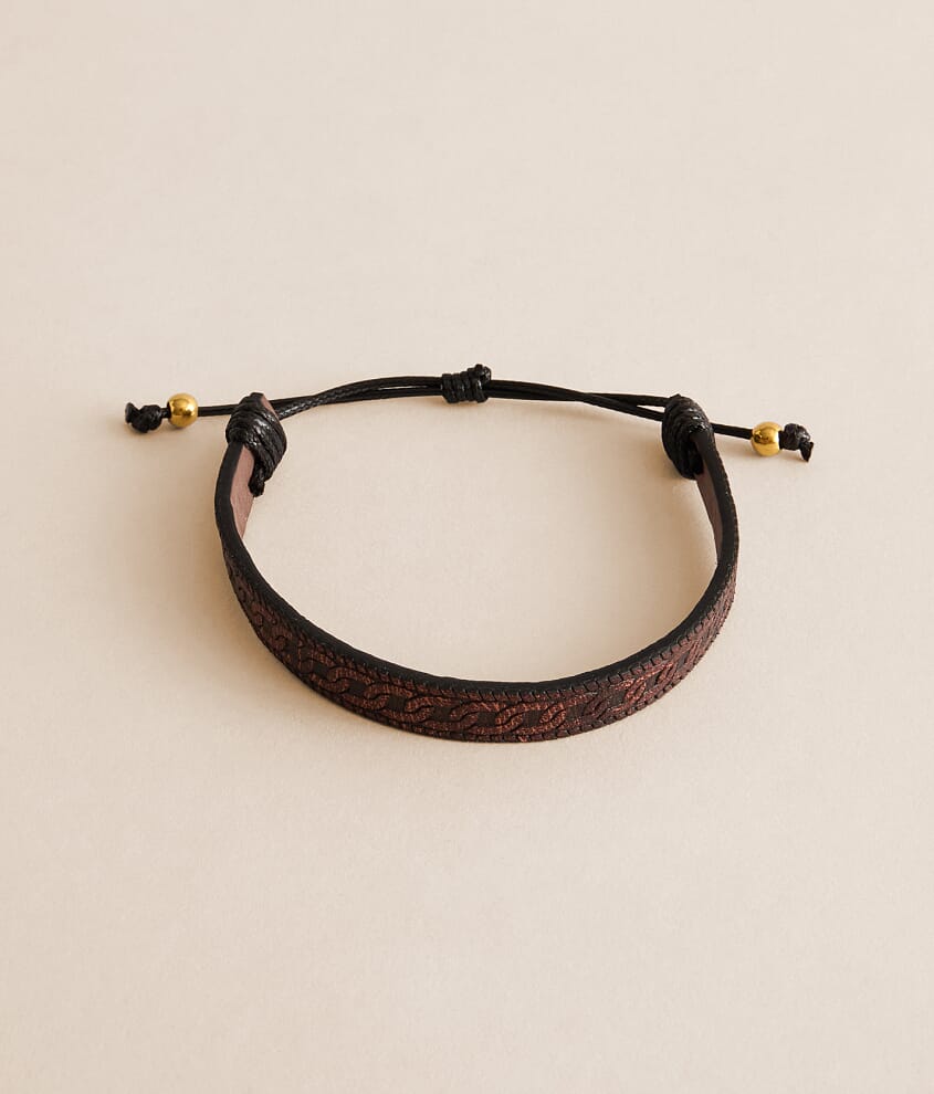 Embossed Leather Bracelet