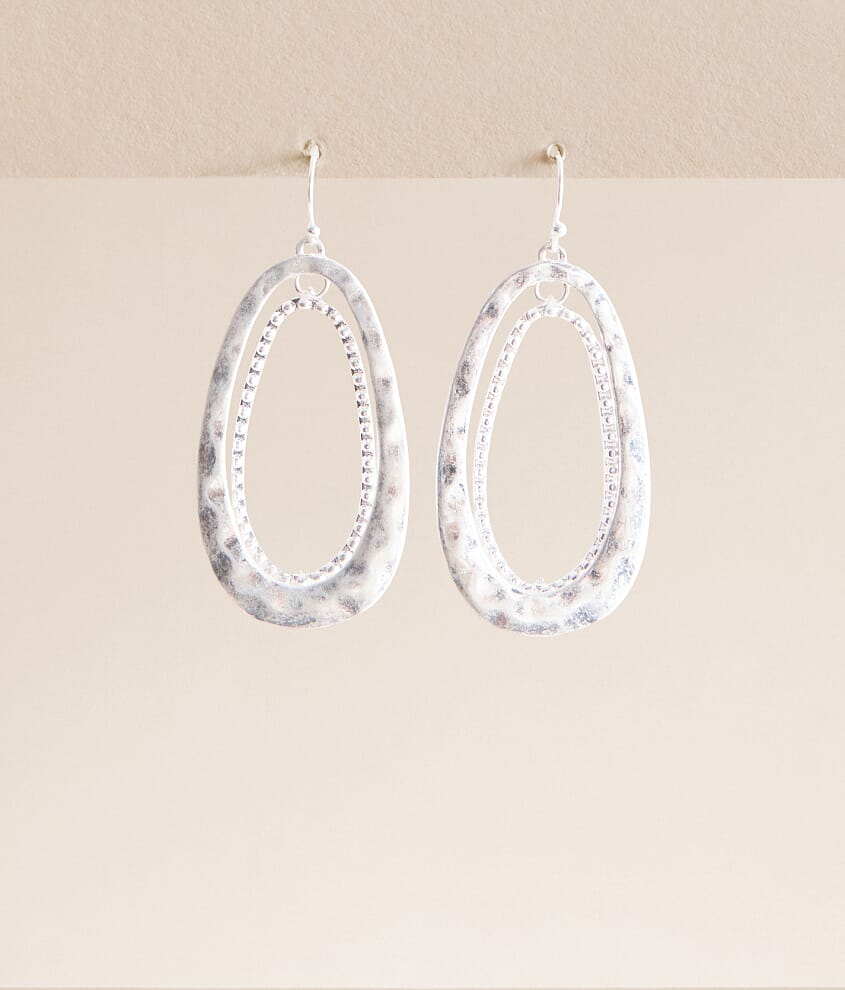 Hammered Drop Earring