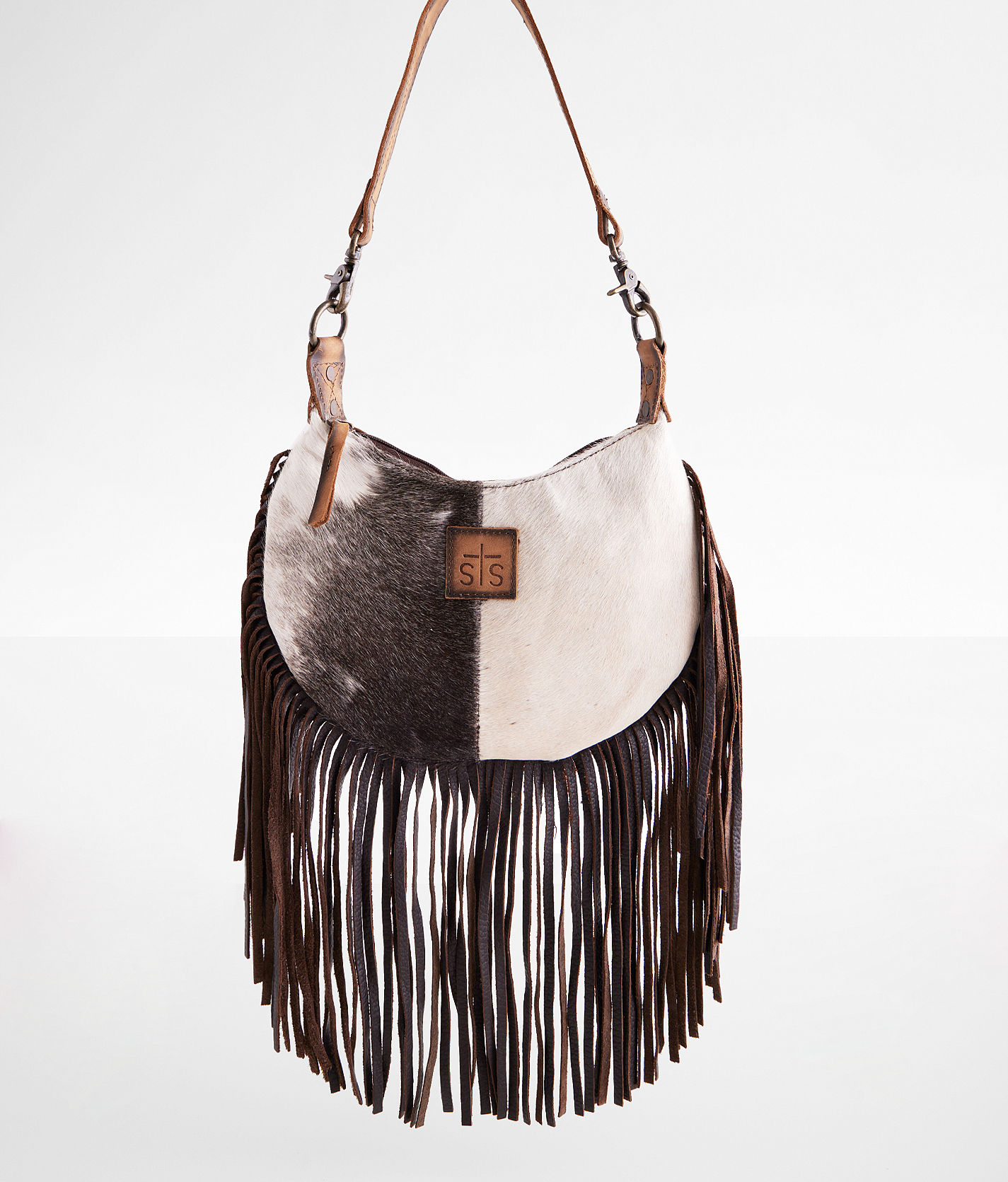 Cowhide Nellie Fringe Bag