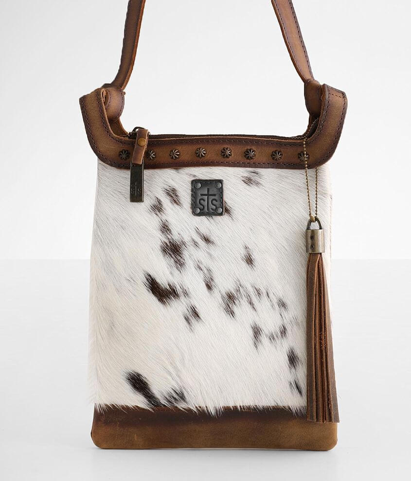 H&D Accessories, Inc Clear Cow Print Crossbody Bag Clear Brown