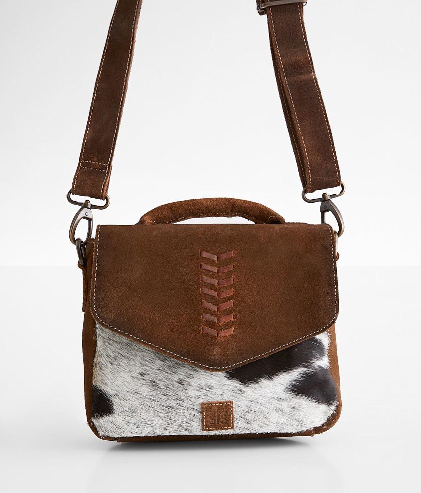STS Cowhide Saddle Leather Crossbody Purse front view